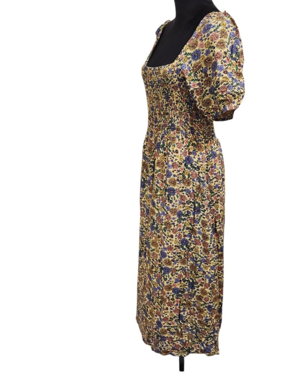 dip Floral Smock Bodice Lined Maxi Dress Size M - Picture 7 of 8